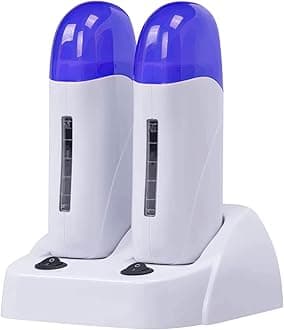 Subay Roll on Wax Warmer Double Cartridges Warmers 110v for Women Men Body Waxing Coarse Hair Removal with Heater Base for Hair, Leg, Face, Armpit, Bikini, Eyebrow, Brazilian