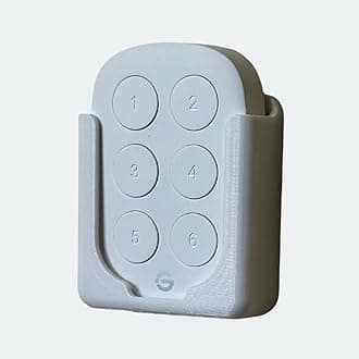 Wall Mount Remote Holder for Goveelife H5125 Mini Smart 6-Button Sensor, 3D Printed, White, with 3M Command Tape and Drywall Screws