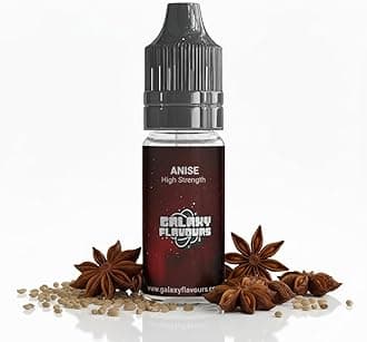 Anise Food Flavouring Drops 10ml - Premium Sweet Liquorice Extract for Professional Baking & Luxury Herbal Beverages - High Strength Food Grade Concentrate by GALAXY FOOD FLAVOURS