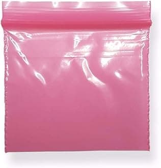 Grip Seal Bags Resealable Plastic Bags Poly Plastic Storage Bags Zip Lock Bags Baggies (40x40 mm (200 Pcs), Red)