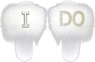 NewYouDirectFaux Fur Slides for Women, Fuzzy Slippers Fluffy Sandals Furry House Shoes Indoor Outdoor