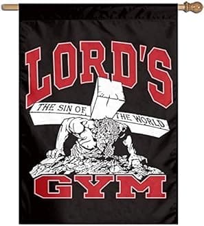 Lord's Gym Garden Flag Banner for House Yard Decoration Family Flag 27"x37"