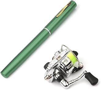 LixadaFishing Rod Reel Combo Mini Pen Fishing Pole Kit Telescopic Fishing Rod Spinning Reel Combo Kit