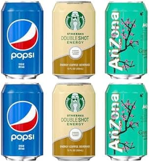 BeerSkin Skywin Silicone Can Sleeve, 6 Pack 12 oz (355 ml) Soda Can Sleeve, Disguises Can as Soda (2 Brown, 2 Dark Blue, 2 Green)