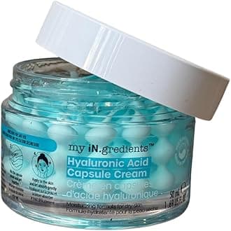 masque BAR My Ingredients Hydrating Face Moisturizer Capsule Creams with Shea Butter, Niacinamide, Hyaluronic Acid - Instant Dry Skin Hydration, Improves Skin Texture- Anti-Aging Face Cream- 50ml