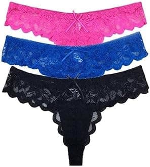 REALSIDE Women's Lace Panties, Set of, Assorted Colours