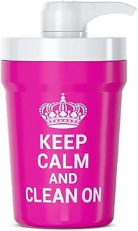 Portable Hand Sanitizer Dispenser for Car Cup Holders (Keep Calm Pink)