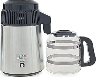 H2o Labs Best-in-Class Countertop Water Distiller - Stainless Steel Home Water Distiller with 1 Gallon Glass Carafe - Porcelain Nozzle Insert & Optimal Heating Element for Pure Distilled Water 300SSE