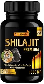 DR. VITASTA Shilajit Premium Capsules | Boosts Immunity & Provide Energy | Improve Strength (50 Capsules - Pack of 1)