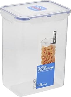 LocknLock Rectangular Plastic Food Container, 1.8 Litres Capacity