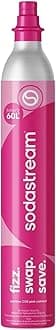 SodaStream - CO2 Cylinder for Sparkling Water Maker, Quick Connect Gas system, Makes 60 Litres Fizzy Drinks, Compatible with Terra, Duo and Art, Reduce Plastic Waste, Pink