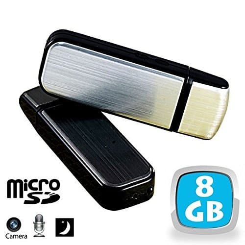 Usb Flash Drive Yonis Spy Cam Camera With Night Vision and 8GB MicroSD