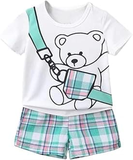 Shyam Sundar T-Shirt and Short Set for Baby Boys Printed Half Sleeves Summer Dress for Kids