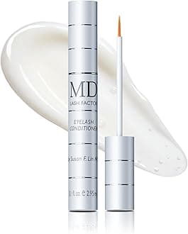 MD Lash Factor Eyelash Growth Serum| Enhances Your Natural Lashes For A Fuller, Longer & Denser Look | Eye Lash Enhancer for Women | 0.1 Fl Oz - 3 Month Supply