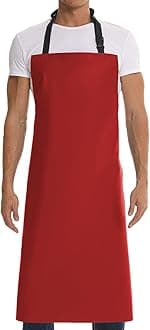 Homsolver Heavy Duty Vinyl Waterproof Apron for Unisex Adult, Ultra Lightweight, Chemical Resistant Industrial Work Apron