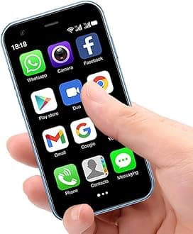 3G Unlocked Mini Smartphone, Child Phone The World's Smallest Cellphone 3.0 Inch Android Mini Phone Quad Core 2G+16G 5.0MP Dual SIM Mobile Smartphone (Blue)