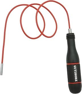 GUTIMORE Flexible Magnetic Pickup Tool, 4mm Magnet Pickup Long Flexible Magnet Snake Pickup, 28" Overall Length for Pickup Parts in Small Gaps