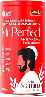 Mr. Perfect Men Wellness Supplement | Natural Support for Energy, Immunity, and Hormonal Balance, 300 gm - Pack of 12 + 3 Oil Combo Offer