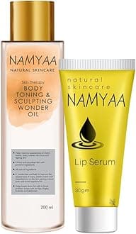 Natural Lip Serum/Balm/Lightener/Moisturizer For Lip Lightening/Brightening/Toning & Namyaa Natural Science Body Toning/Sculpting Wonder Oil For Scars/Stretch Mark/Ageing/Uneven Skin To