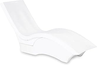 Step2 Vero Pool Lounger with Riser, Fade-Resistant, Waterproof Patio Furniture, Pool Lounge Chair for Sun Shelf, Use in Pools up to 15-Inches of Water, Weighted, White
