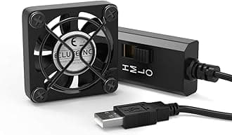 ELUTENG 40mm USB Fan with 3 Speed Control USB Ventilator 5V Max 5300RPM High Flow VR Cooling Fan Compatible for Receiver DVR Playstation Xbox Computer Cabinet Cooling