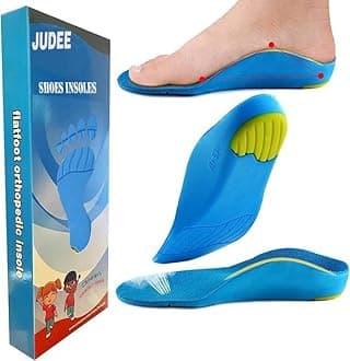 JUDEE Orthotic Arch Support Shoe Insoles, Children Pu Cushioning Inserts, Shock Absorption Velvet Surfaces Deep Heel Cup Inner Sole for Flat Feet, Feet Heel Pain Relief (EU SIZE 36-39 WOMEN)