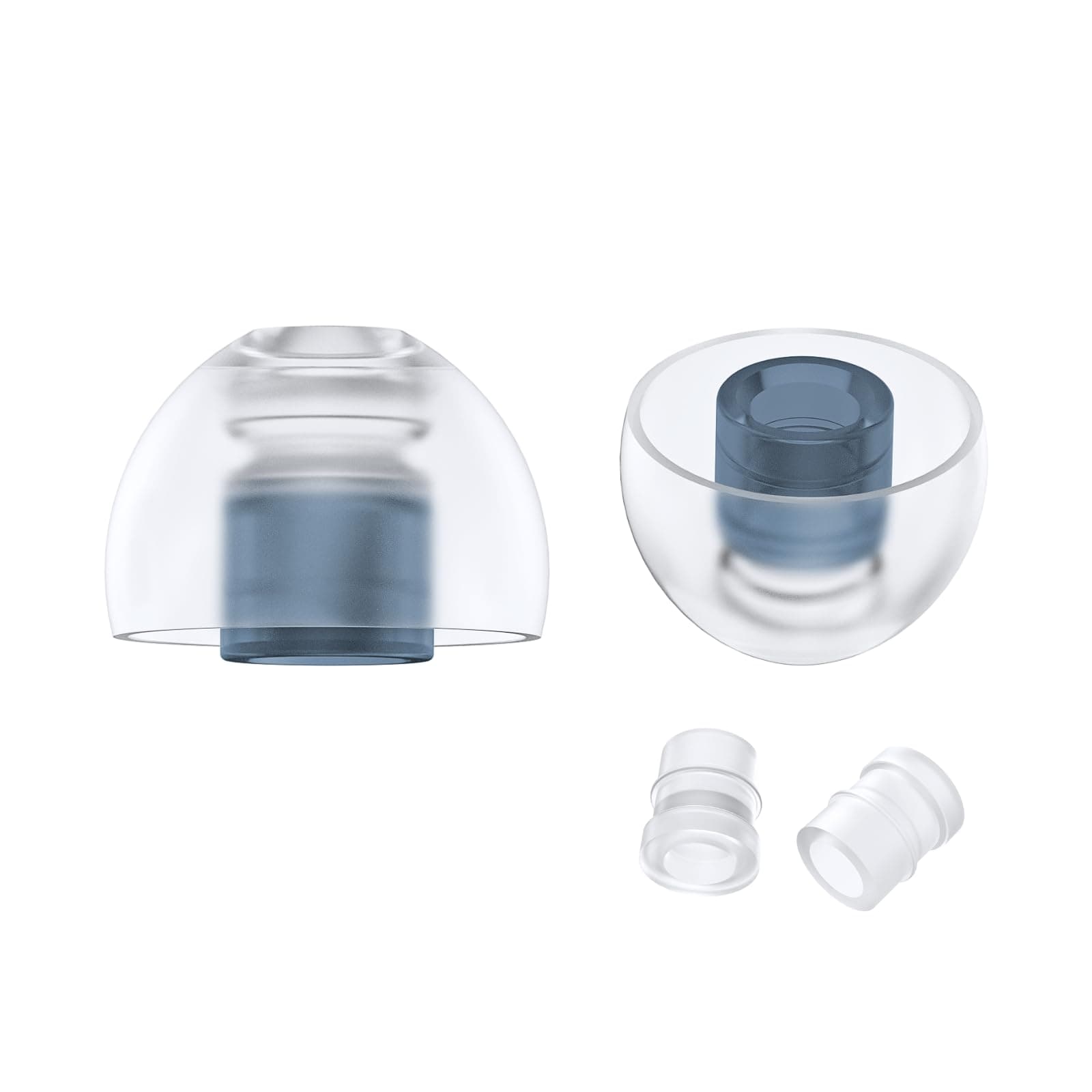 NEO for IEM - L - Silicone Patented Eartips for Replacement, Secure Fit and Supreme Comfort, Reduce Allergic Reaction, One Set Fits Normal and Thin Nozzles (1 Pair)(with Inserts)