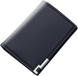 FIANFashion ID Short Wallet Solid Color Men Open Purse Multiple Card Slots Clutch Bag Server Wallet