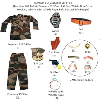 SCRIPTURE Fancy Dress Army costumes for kids |Indian Army, Police, BSF & Subhash Chandra Bose costumes for boys & girls fancy dress costumes for school function