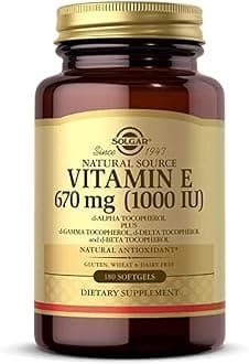 Vitamin E 670 mg (1000 IU), 180 Softgels - Natural Antioxidant, Skin & Immune System Support - Naturally-Sourced Vitamin E - Gluten Free, Dairy Free - 180 Servings