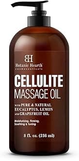 Cellulite Massage Oil 8 Fl Oz| Refreshing, Relaxing Massage Oils for Muscle Relaxing & Joint Comfort | Made with Natural Oils | for All Skin Types, for Men & Women