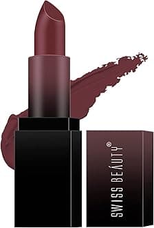 SWISS BEAUTY Hd Matte Pigmented Smudge Proof Lipstick Creamy Matte Long Stay Lipstick, Brandy Harrington 3.5 g (Pack of 1)