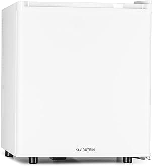 Klarstein Happy Hour Mini Fridge for Bedrooms - Food, Drinks, Skincare & Beer Fridge Cooler, Interior Lighting, Adjustable Shelves, Quiet & Small Fridge For Home, Office, Caravan, Camping, 6-18°C, 45L