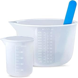 600ml & 200ml Epoxy Resin Mesuring Cips with Silicone Stir