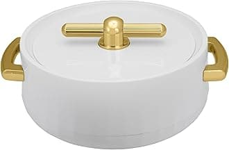 SELVEL Elegance Casserole | Advanced PU Insulation | Elegant Design Hot Pot | Hot Case Keeps Food Hot & Fresh for Hours | Serve Chapati, roti, Biryani and More (Classic White, 1700)