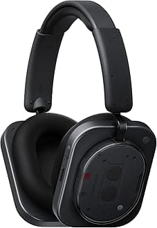 Headphone (1) Hybrid Active Noise Cancelling Headphones, Wireless Over-Ear Headphones with 6 Mics, 80Hrs Playtime, Hi-Res Audio, KEF-Tuned, Spatial Sound, Comfort Fit & Fast Charging Black