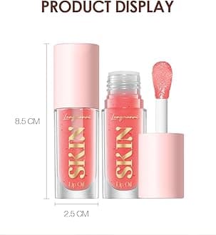 LANGMANNI Lip Oil,No-Sticky Gloss Lip Balm Lip Care,Fruit Flavoured Lip Oil For Dry Lip's Moisturizing Hydrating And Nourishing (Strawberry+Coco)