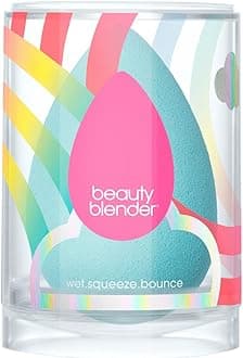 The BEAUTYBLENDER AQUAMARINE Blender Makeup Sponge for blending liquid Foundations, Powders and Creams. Flawless, Professional Streak Application Blend, Vegan, Cruelty and Made in the USA