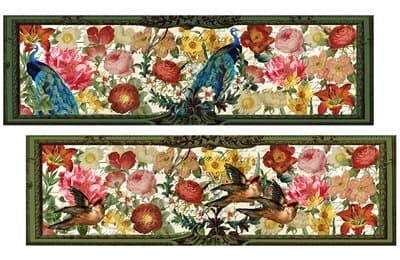 Decorative Image on both sides- Rectangle Box Matches- Strike strip on side of box- colored match tips- wooden matches (Peacock Garden)