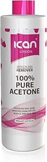 Ican London 100% Pure Acetone Nail Polish Remover UV GEL Soak Off 500ML