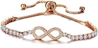 Shining Diva Fashion Latest Stylish Crystal Charm Bracelet for Women and Girls
