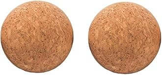 2 Pcs Wooden Wine Cork Ball Stopper Plugs for Wine Decanter Carafe Bottle Replacement 61mm