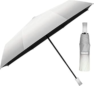 Yoobure Travel Umbrella, Windproof Compact Umbrellas for Rain, Colorful Sun Umbrella UV Protection, Portable Small Umbrella for Backpack, Folding UV Blocker Umbrella for Walking, Lightweight, Strong