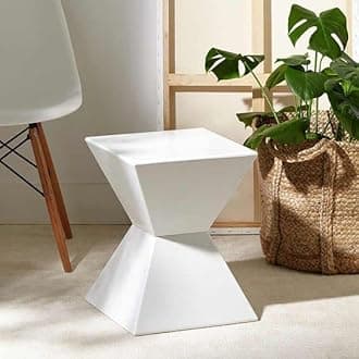 PREDELLA Vintage Solid Geometric 3D Square 2 Sided Pyramid Shape Bar Stool | Foot Stool | Side Table | Night Stand | Corner Bedside Table | Coffee Table | Accent Table