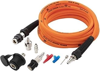 171302V2 Portable Tire Inflation Kit, Includes High-Temperature Air Hose 23 Foot and Redesigned Accessories Kit, Quick Fitting for Universal On Board Systems and Air Compressors