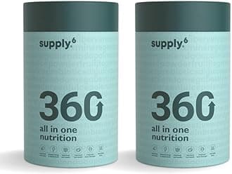 - Supply6 360 Ultimate Health Powder for Women & Men | Daily Supplement with 63+Vitamins, Minerals, Probiotics, and Superfoods | Daily Greens | Gut Health supplements, Energy, Immunity(30 Servings)