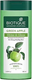 Biotique Bio Green Apple Fresh Daily Purifying Shampoo and Conditioner for Oily Scalp and Hair, 180ml