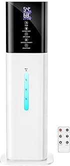 Humidifiers Large Room Bedroom with 7 Colors Light,Honovos 8L 2.1Gal Quiet Ultrasonic Cool Mist Topfill Humidifier with 360° Nozzle 3 Speed Humidistat Essential Oil Tray for Baby Home Plant Yoga Sleep