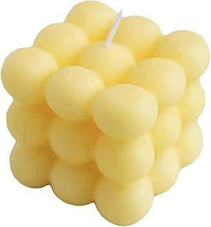 Generic Scented Bubble Cube Candles, Aromatherapy and Ambient Lighting, Yellow
