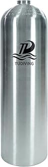 TUDIVING-11.1L Scuba Diving Tank | 80 cu. ft Aluminum Tank | 4500psi Scuba Cylinders | Diving Bottle with Scuba Valve-NO DOT (11.1L Diving Tank)